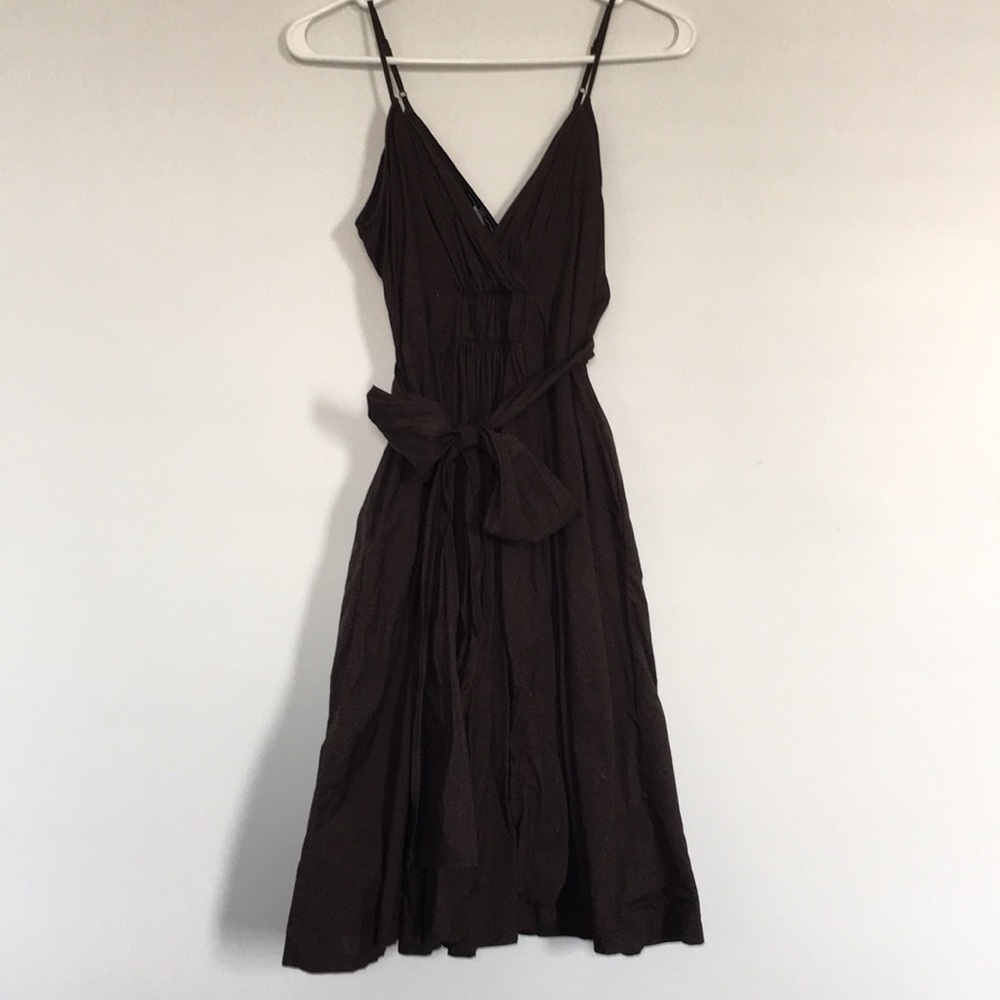 Gap Brown Spaghetti Strap Midi Dress